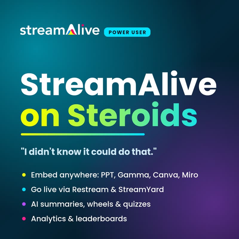 Cover Image for Demo + AMA: StreamAlive on Steroids
