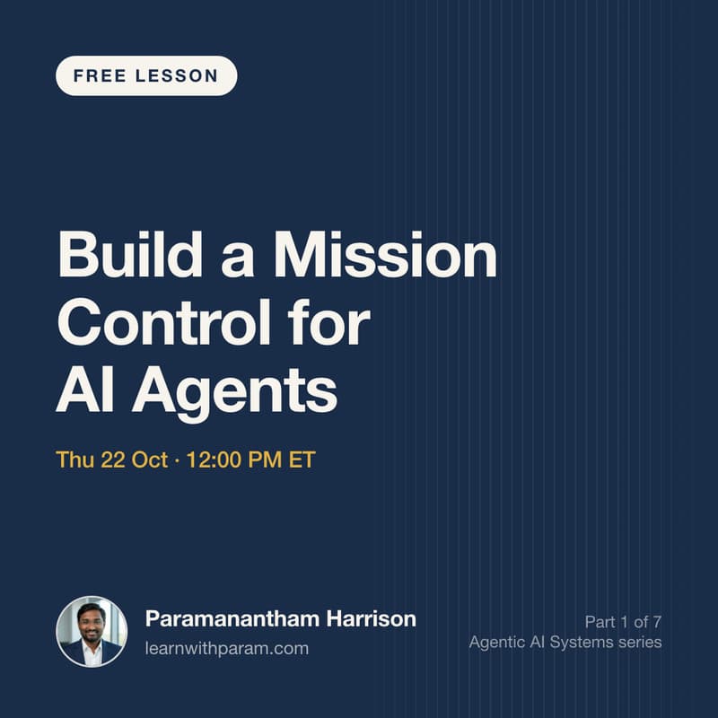 Cover Image for Build a Mission Control for AI Agents