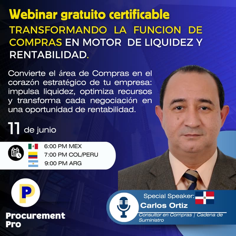 Cover Image for Transformando la funcion de Compras en Motor de Liquidez y Rentabilidad.