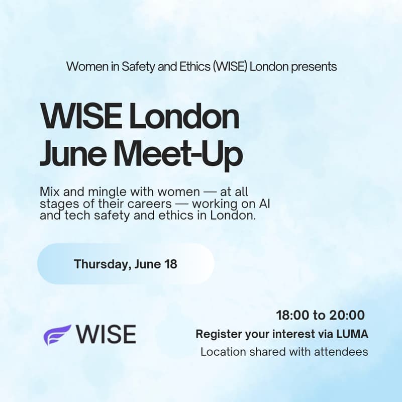 Cover Image for WISE London Women in Responsible AI Meet-Up