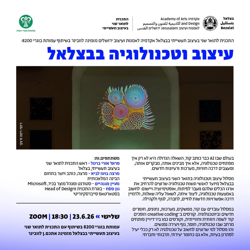 Cover Image for עיצוב וטכנולוגיה: בוגרי 8200 ובצלאל