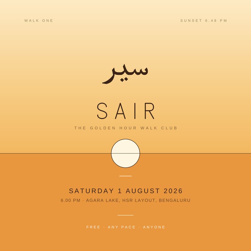 Cover Image for Sair Club | Walk One at Agara Lake