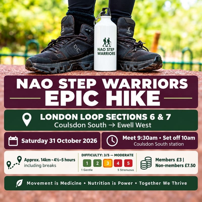 Cover Image for Nao Step Warriors - EPIC HIKE - London Loop Section 6 & 7