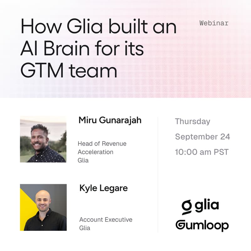 Cover Image for How Glia built an AI Brain for its GTM team