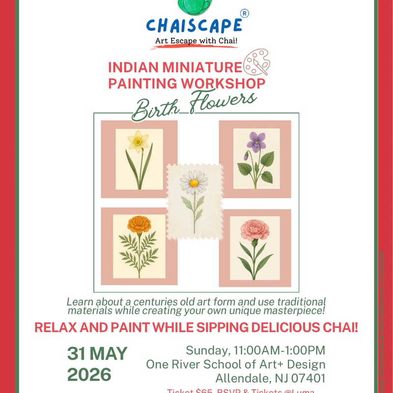 Cover Image for Chaiscape™️- Indian Miniature Painting Workshop- Birth Flowers