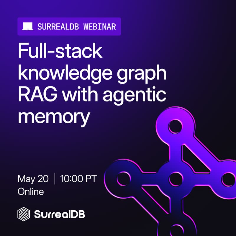 Cover Image for Webinar: Full-stack knowledge graph RAG with agentic memory