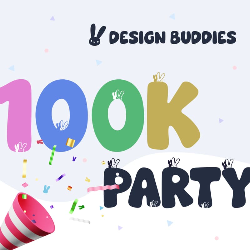 Cover Image for Design Buddies 100K party! (virtual)