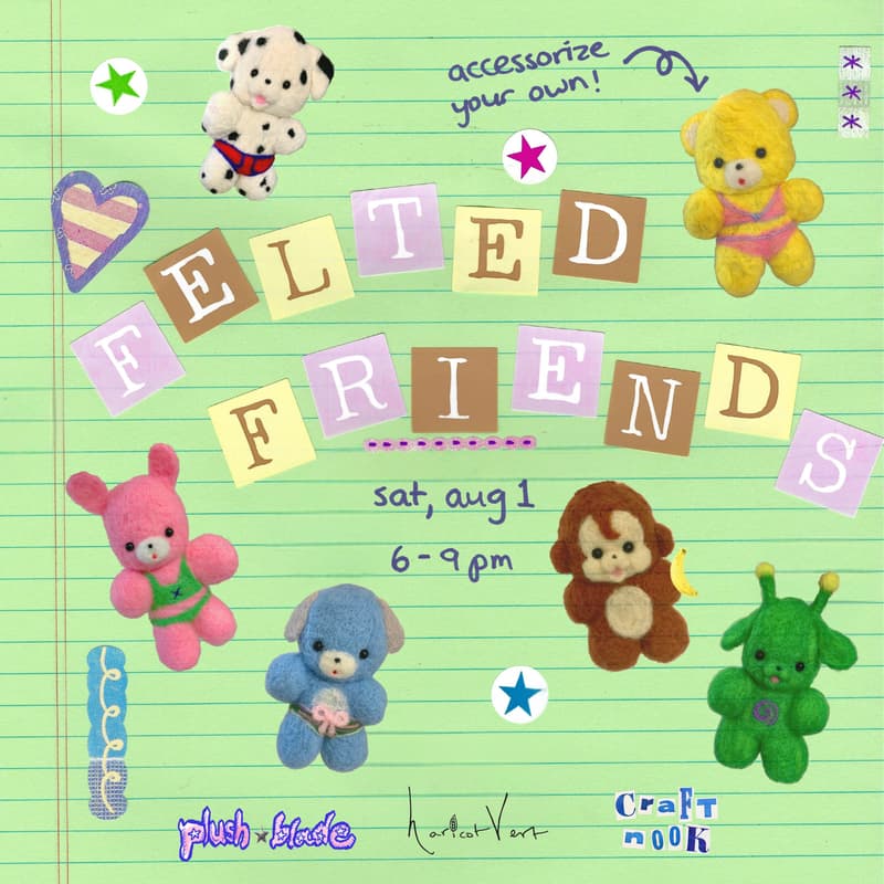 Cover Image for felted friends: bag charms w/ @plush.blade