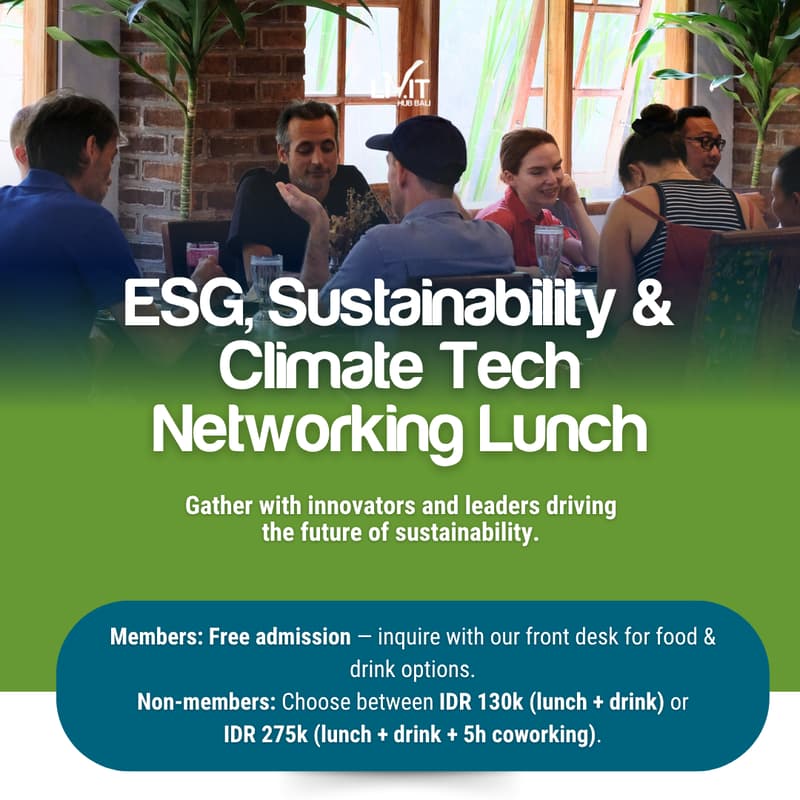 Cover Image for ESG, Sustainability & Climate Tech Networking Lunch (In Person)