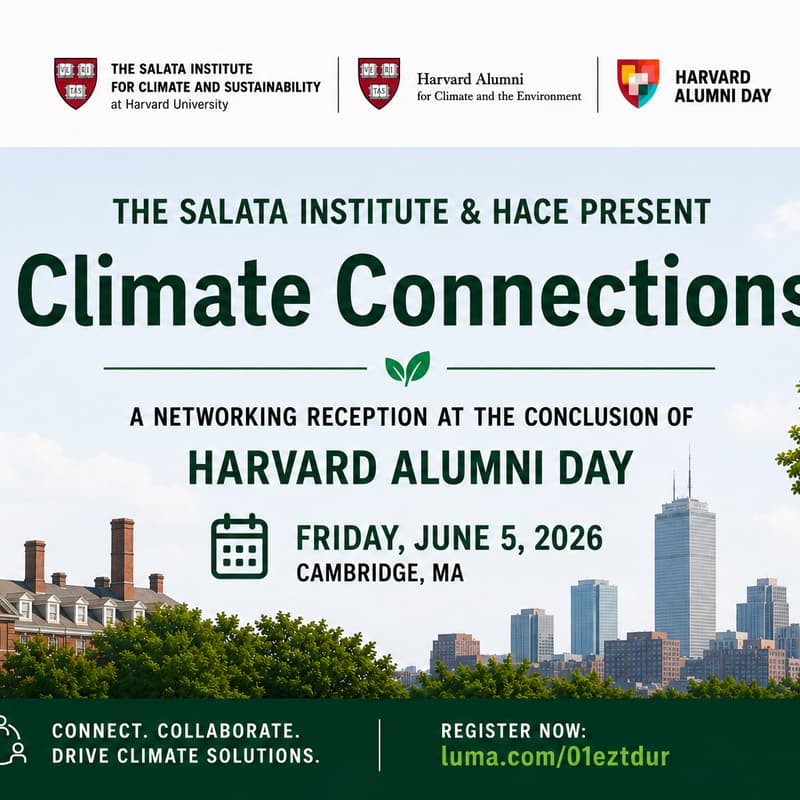 Cover Image for Climate Happy Hour: Harvard Alumni Day