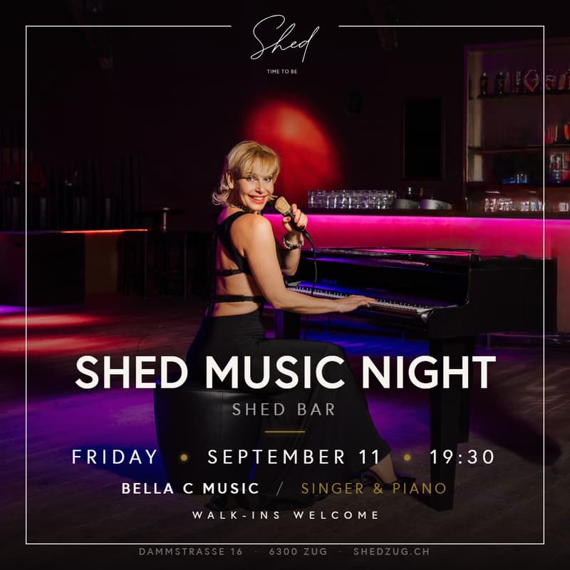 Cover Image for SHED Music Night - Bella C Music Singer & Piano