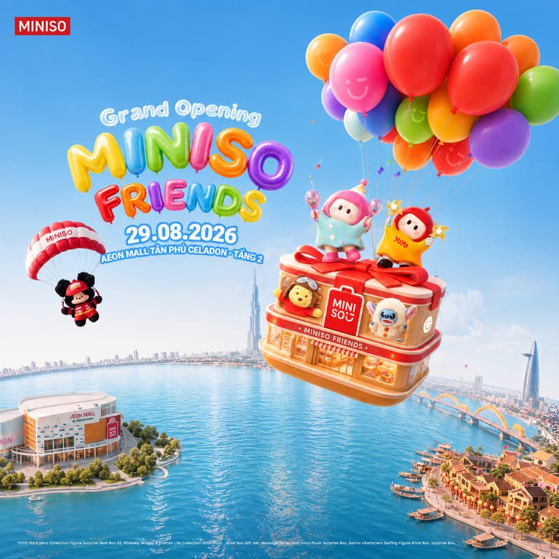 Cover Image for MINISO VN | Khai trương MINISO FRIENDS – AEON Mall Tân Phú 🎉✨