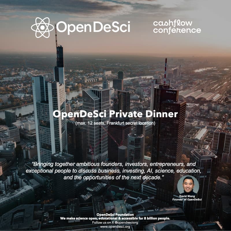 Cover Image for OpenDeSci x Cashflow Conference Frankfurt (private dinner)