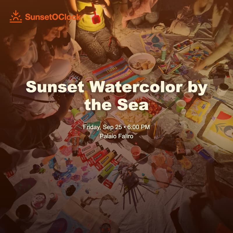 Cover Image for Sunset Watercolor by the Sea