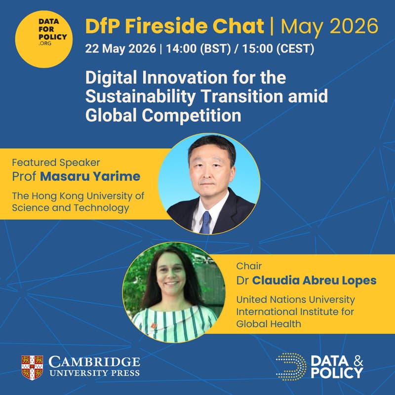 Cover Image for Data for Policy Fireside Chat: Digital Innovation for the Sustainability Transition amid Global Competition
