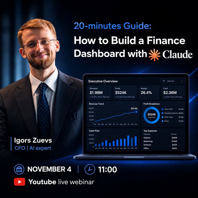 Cover Image for 20-minutes Guide: How to Build a Business Dashboard with Claude AI?