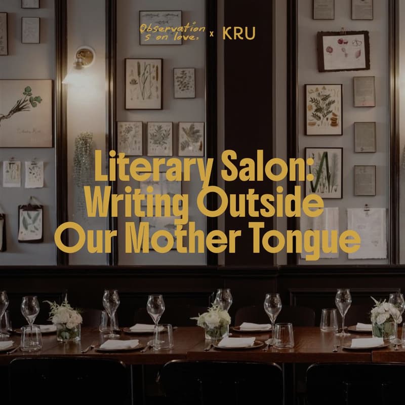 Cover Image for Literary Salon: Writing Outside Our Mother Tongue