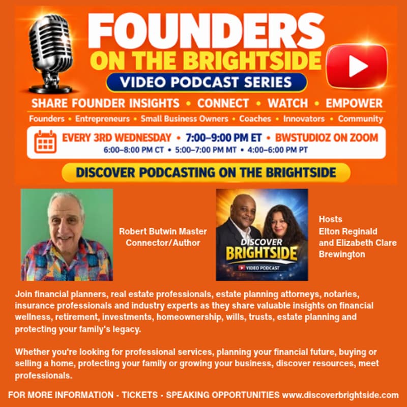 Cover Image for BRIGHTSIDE FOUNDERS MASTERMIND AND PITCH COMPETITION Video Podcast Series (New Pitches and Networking)