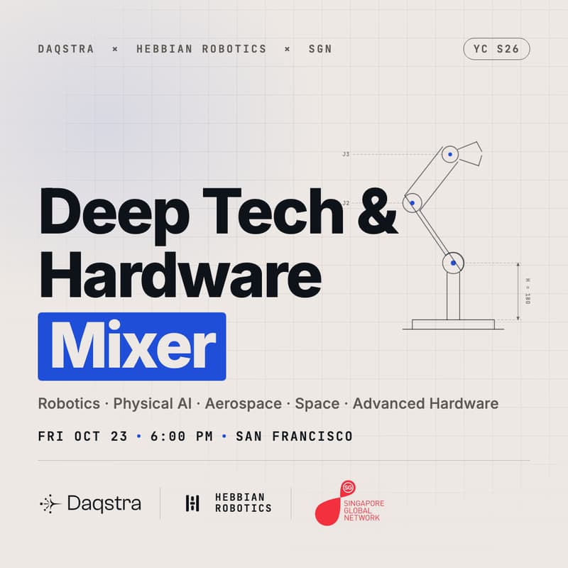 Cover Image for Deep Tech & Hardware Mixer: Singapore x Bay Area
