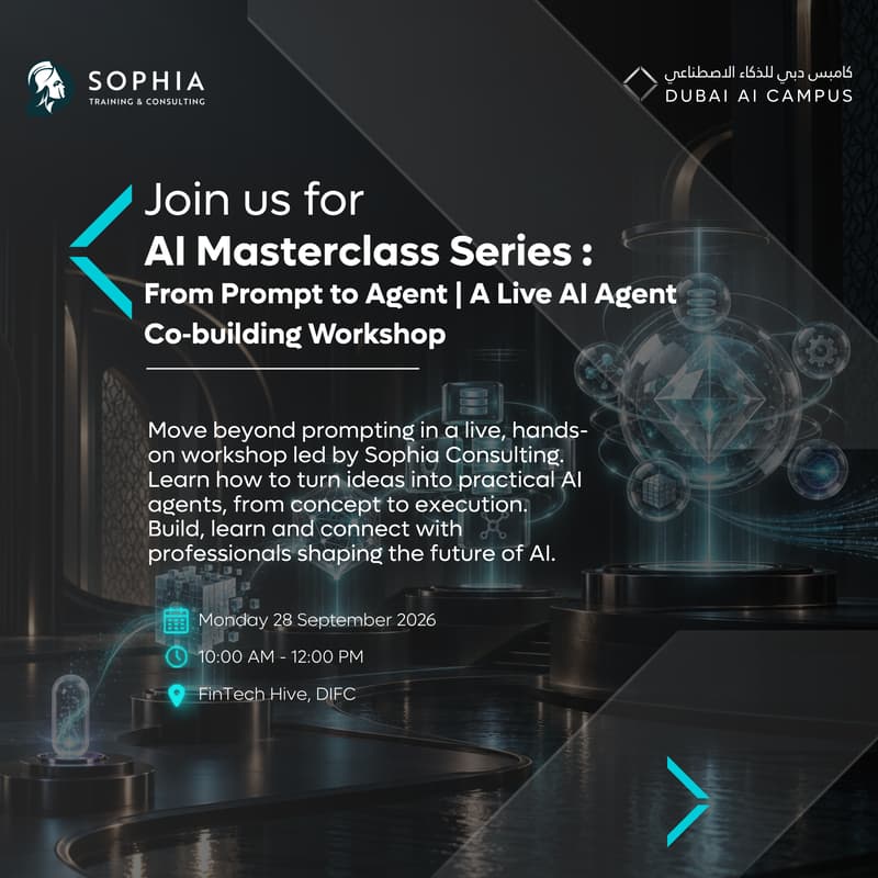 Cover Image for AI Masterclass Series: From Prompt to Agent | A Live AI Agent Co‑building Workshop