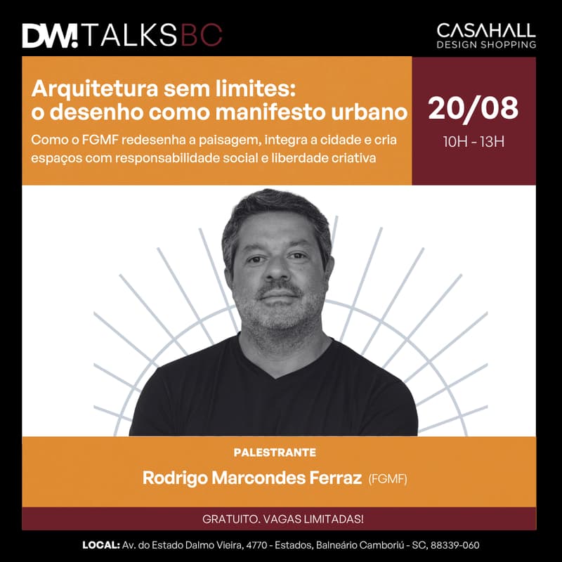 Cover Image for DW! TALKS BC - 20/08 - Arquitetura sem limites: o desenho como manifesto urbano