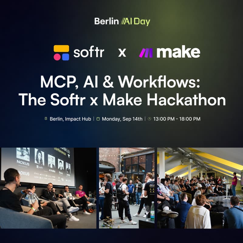 Cover Image for MCP, AI & Workflows: The Softr x Make Hackathon