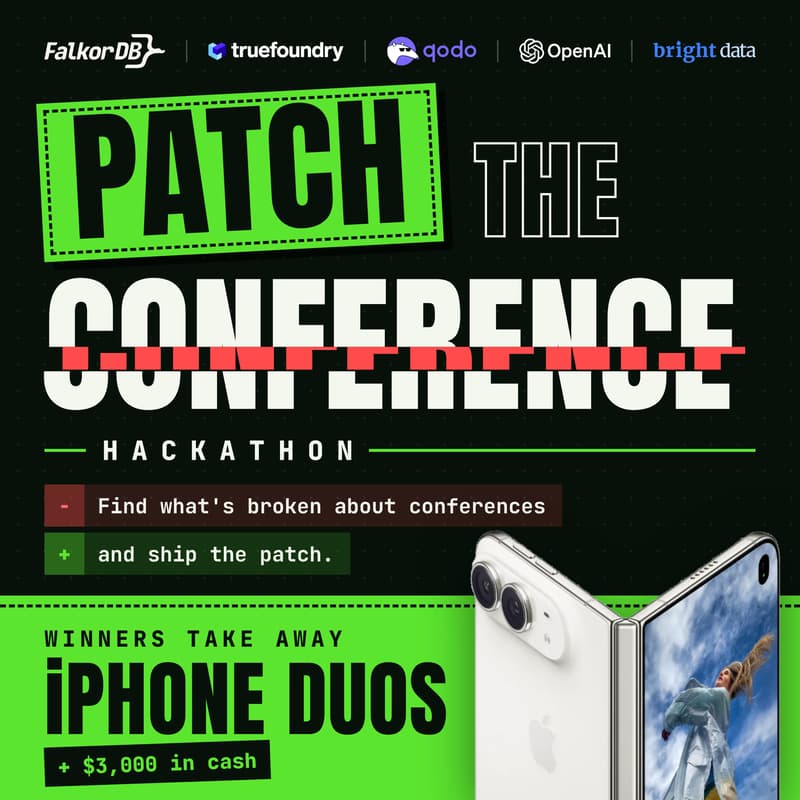 Cover Image for Win iPhone Duos at Patch the Conference Hackathon