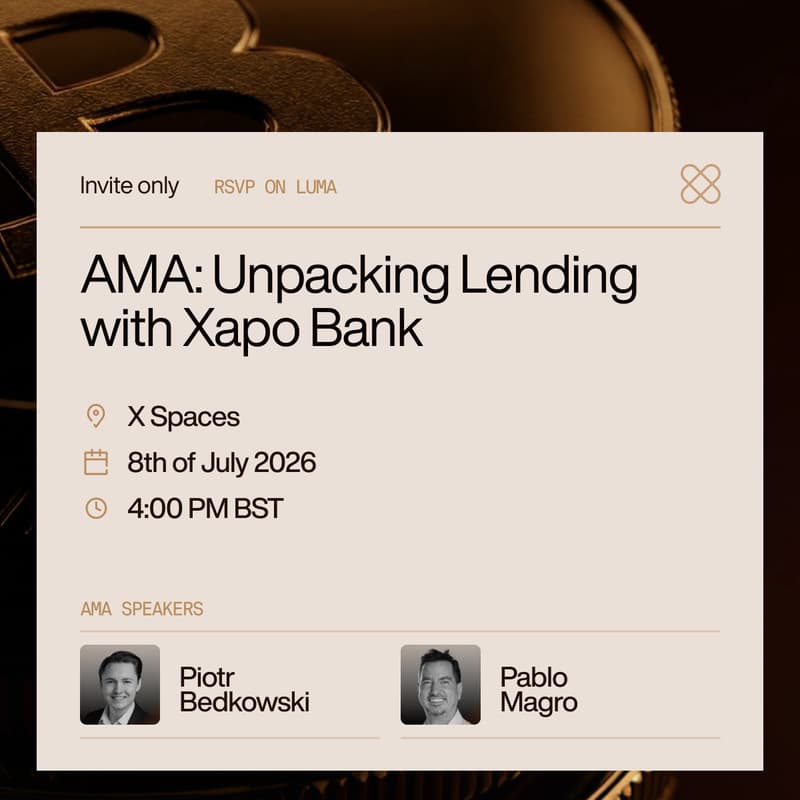 Cover Image for AMA: Unpacking Lending with Xapo Bank
