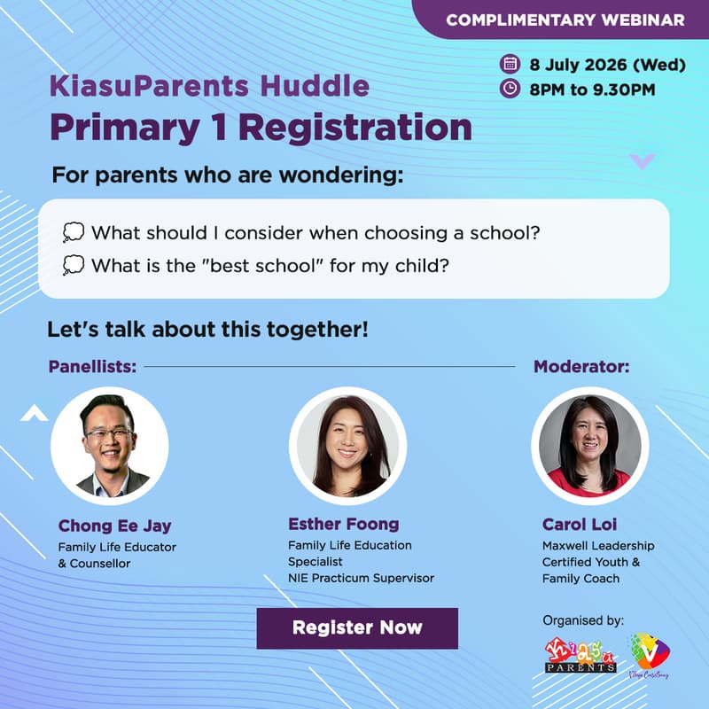 Cover Image for KiasuParents Huddle: P1 Registration