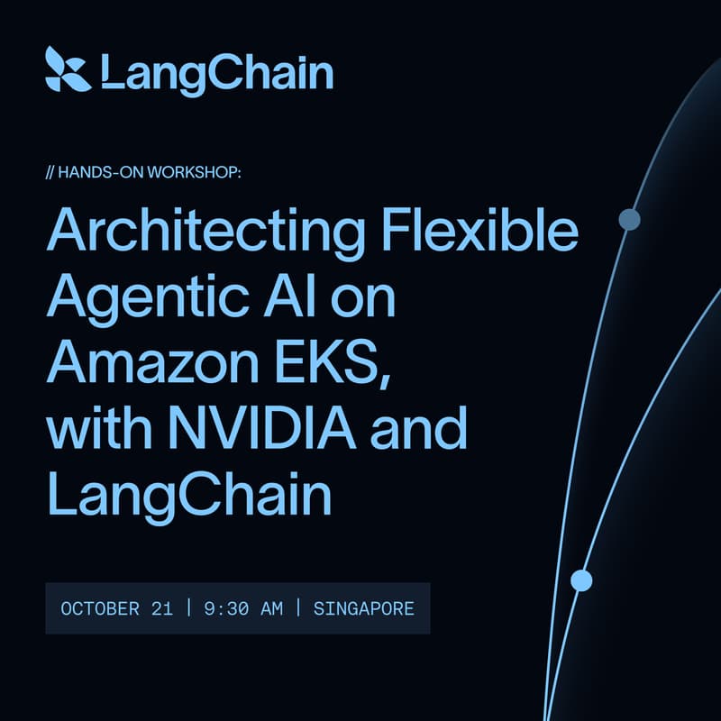 Cover Image for Architecting Flexible Agentic AI on Amazon EKS, with NVIDIA and LangChain (Singapore)