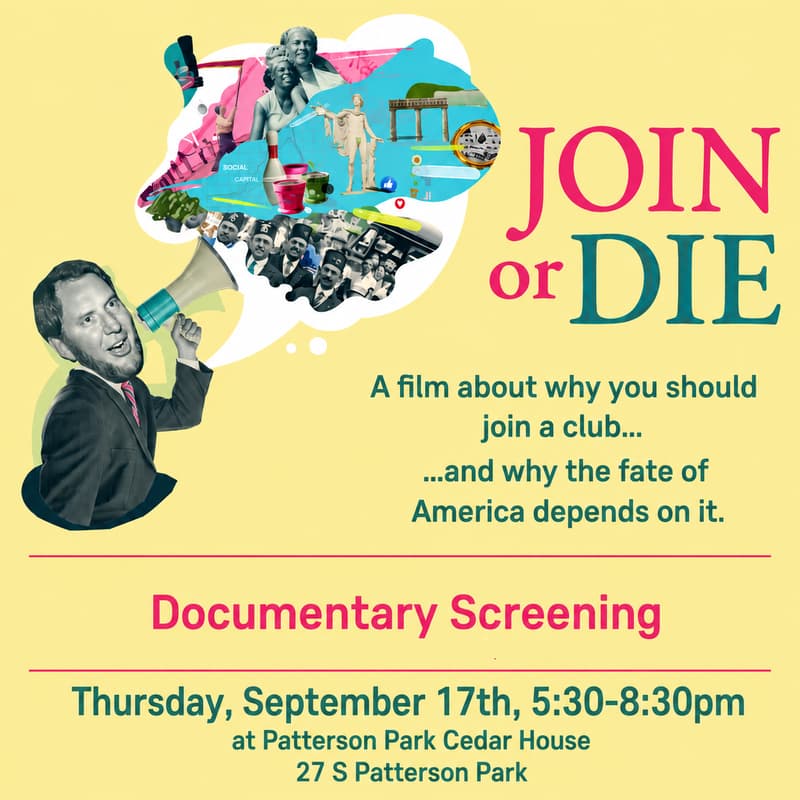Cover Image for Join or Die Film Screening with Friends of Patterson Park