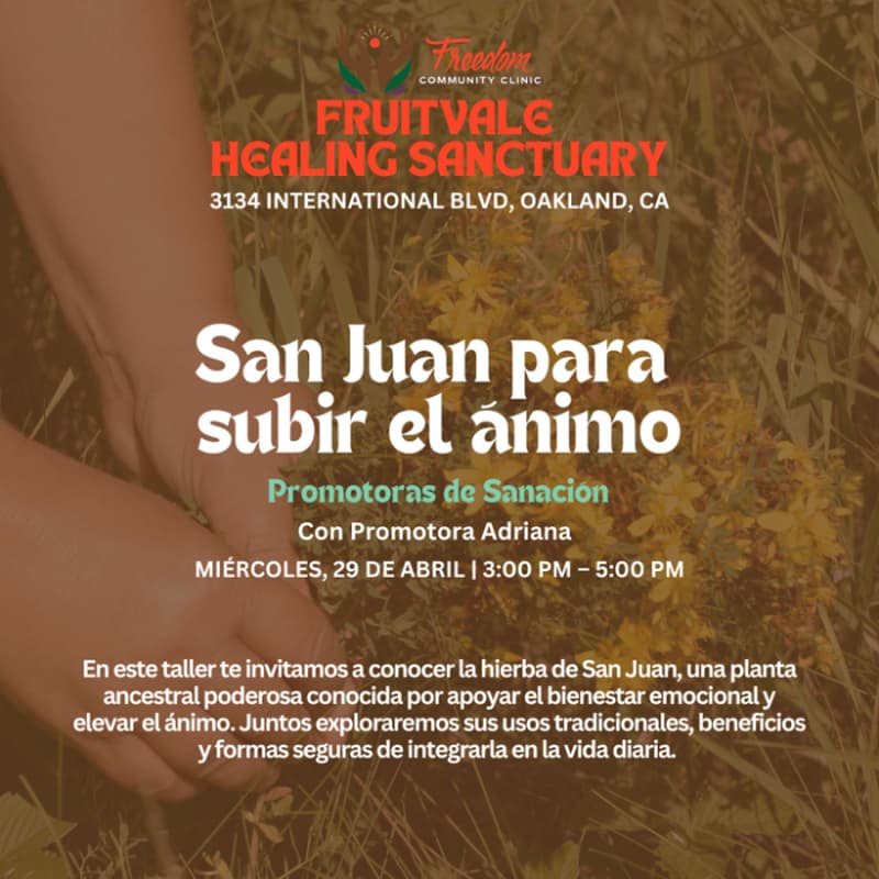Cover Image for Promotoras de Sanación: San Juan para subir el ánimo