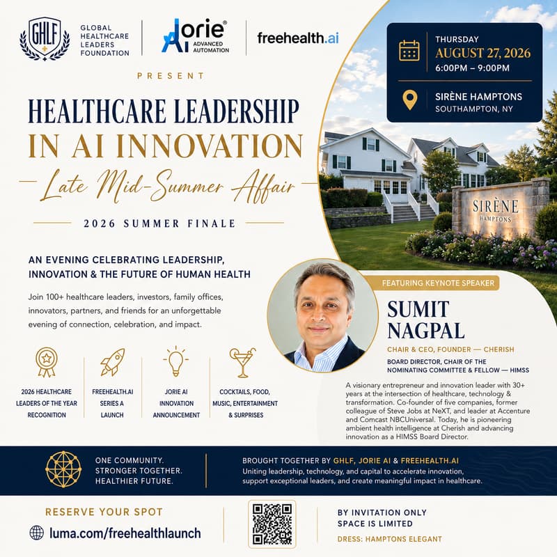 Cover Image for Healthcare Family Office Leadership in AI Innovation | A Late Mid Summer Affair | Southampton