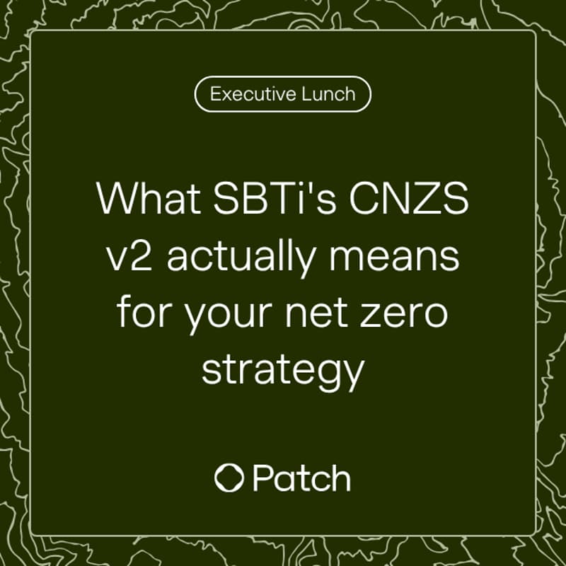 Cover Image for Lunch during Sustainability Live: What SBTi's CNZS v2 actually means for your net zero strategy