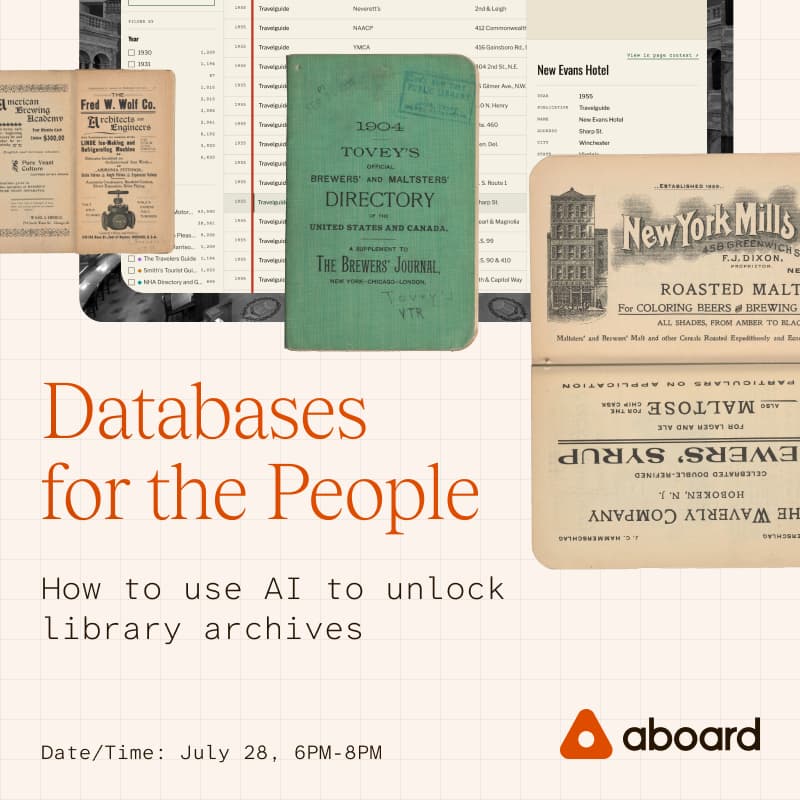 Cover Image for Databases for the People: How to use AI to unlock library archives