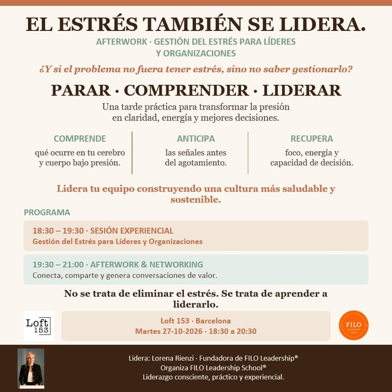 Cover Image for AFTERWORK · GESTIÓN DEL ESTRÉS PARA LÍDERES Y ORGANIZACIONES