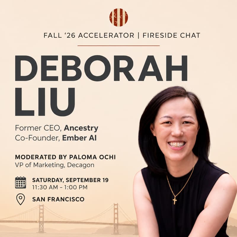 Cover Image for Lunar Accel SF 2026 Fireside Chat: Deborah Liu (Former CEO, Ancestry & Co-Founder, Ember AI)
