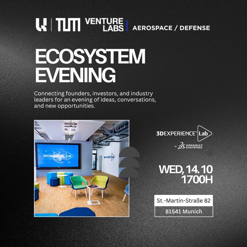 Cover Image for TUM Venture Labs: Ecosystem Evening - Aerospace and Defense
