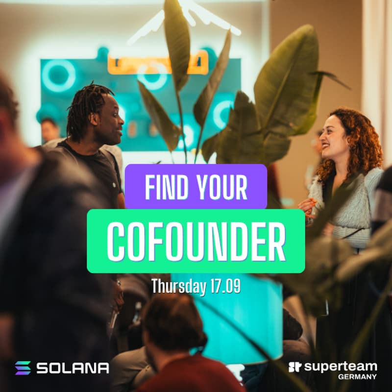 Cover Image for Find your cofounder - Solana Hackathon kickoff mixer