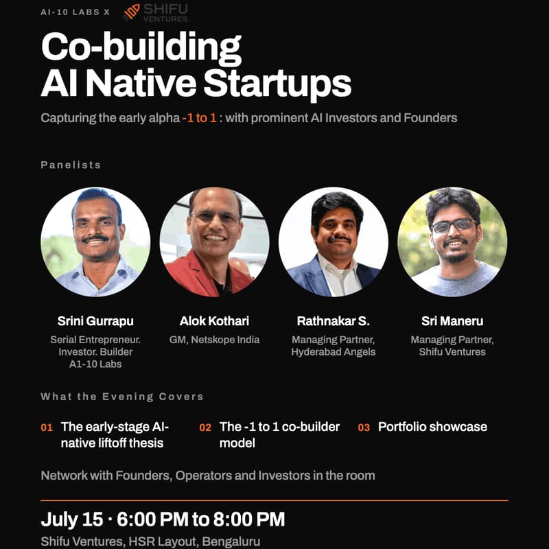 Cover Image for Co-Building AI-Native Startups | AI-10 Labs x Shifu Ventures