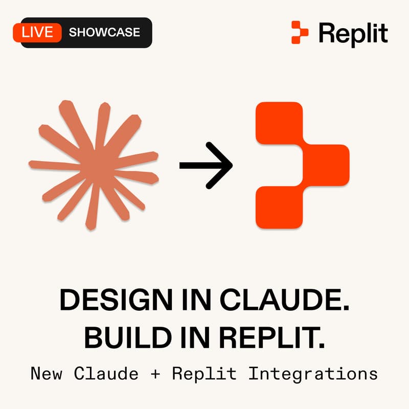 Cover Image for Design in Claude. Build in Replit.
