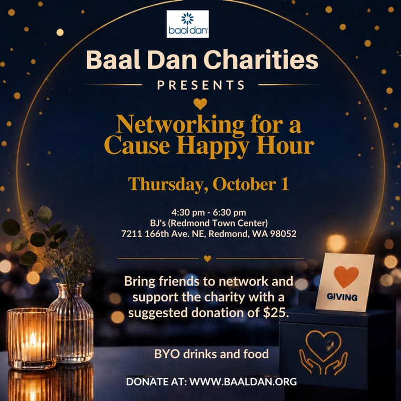 Cover Image for Baal Dan presents: Networking for a Cause in Redmond, WA - Oct 1