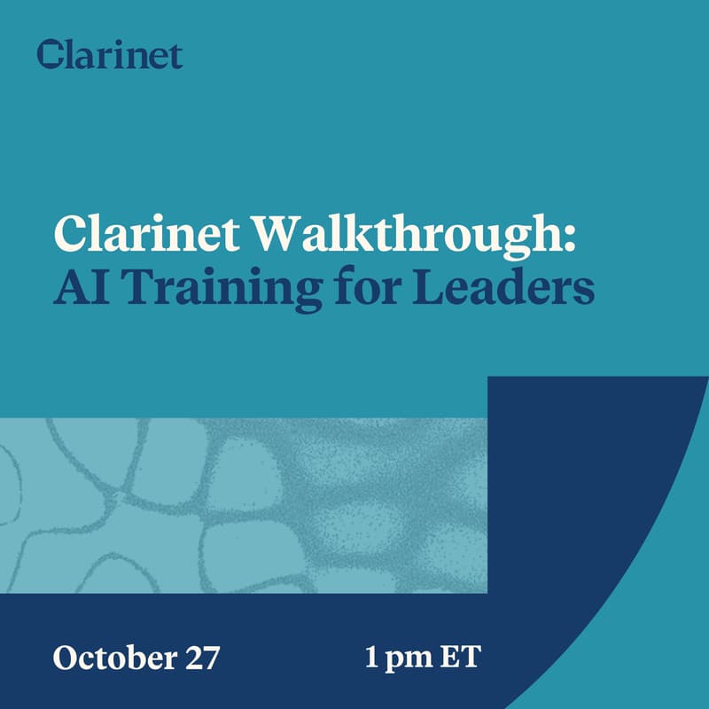 Cover Image for Clarinet Walkthrough: AI Training for Leaders