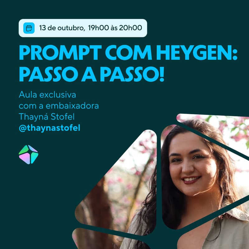 Cover Image for WEBINAR HEYGEN com Thayná Stofel