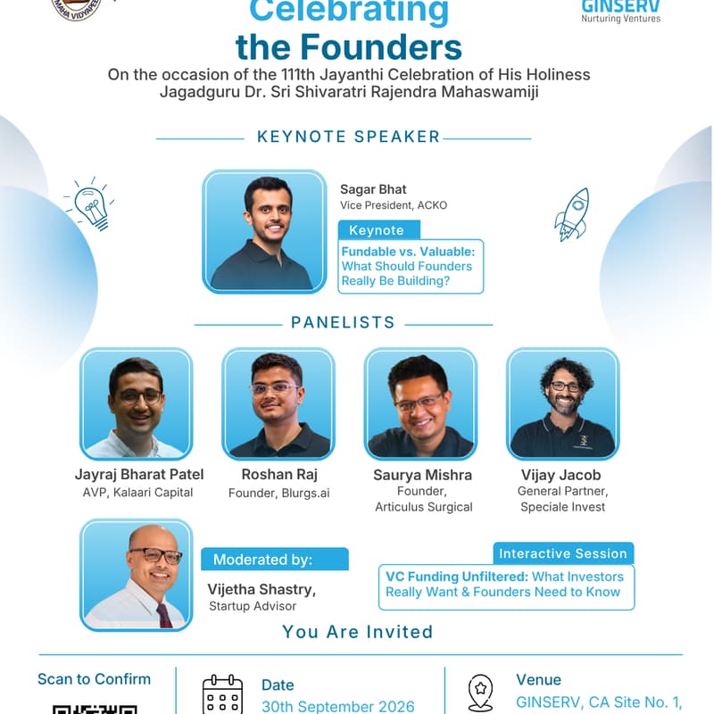 Cover Image for Celebrating the Founders - An Interactive Session & Panel discussion at GINSERV