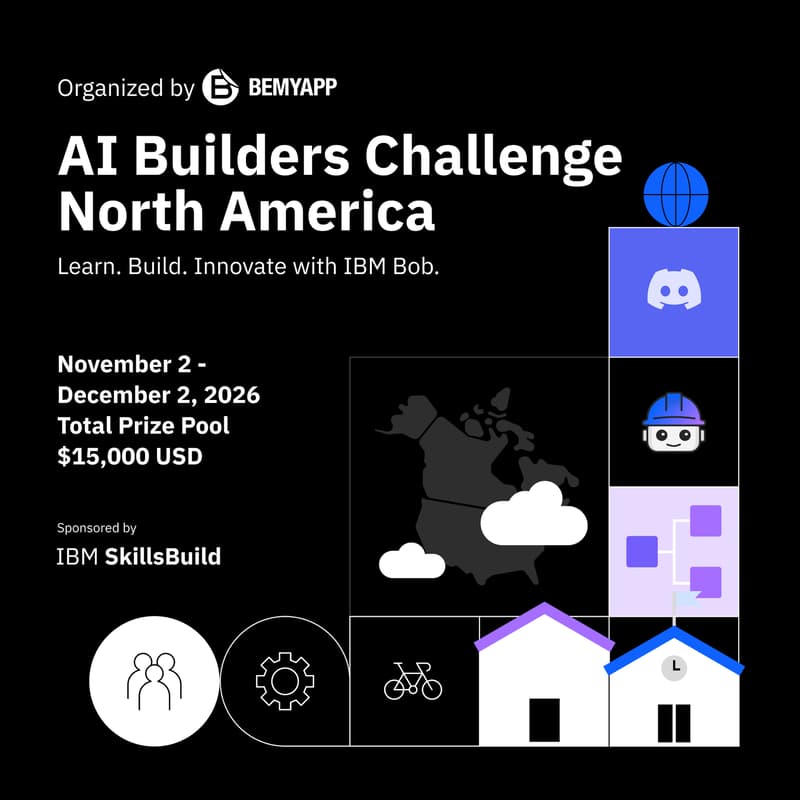 Cover Image for AI Builders Challenge North America | Sponsored by IBM SkillsBuild