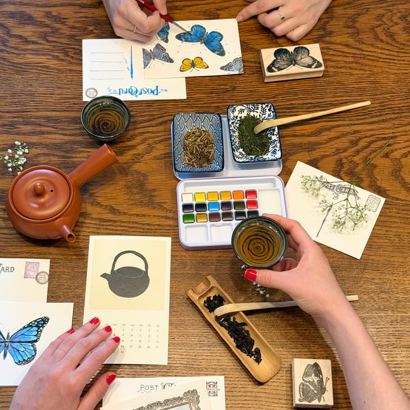 Cover Image for Watercolor Postcards & Japanese Tea Tasting