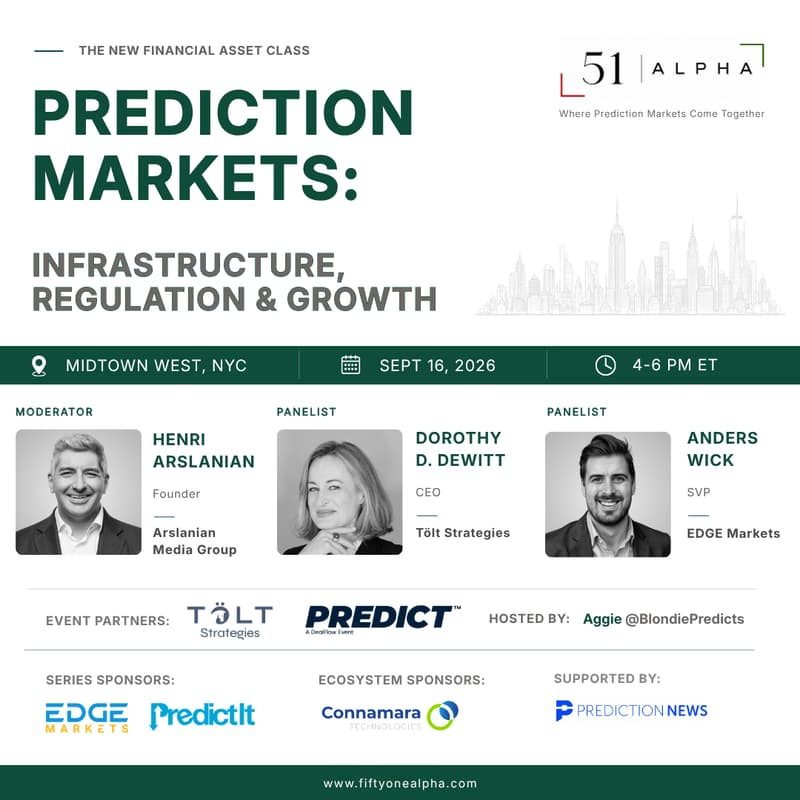 Cover Image for Prediction Markets: Infrastructure, Regulation & Growth | Sept 16th 4-6pm NYC