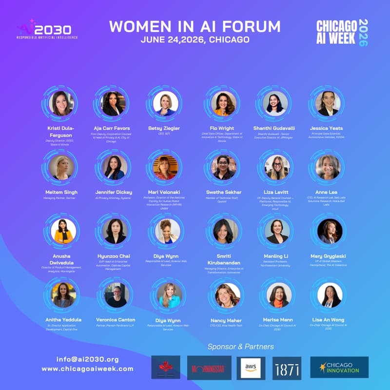 Cover Image for Women in AI Forum (WiAI) at Chicago AI Week