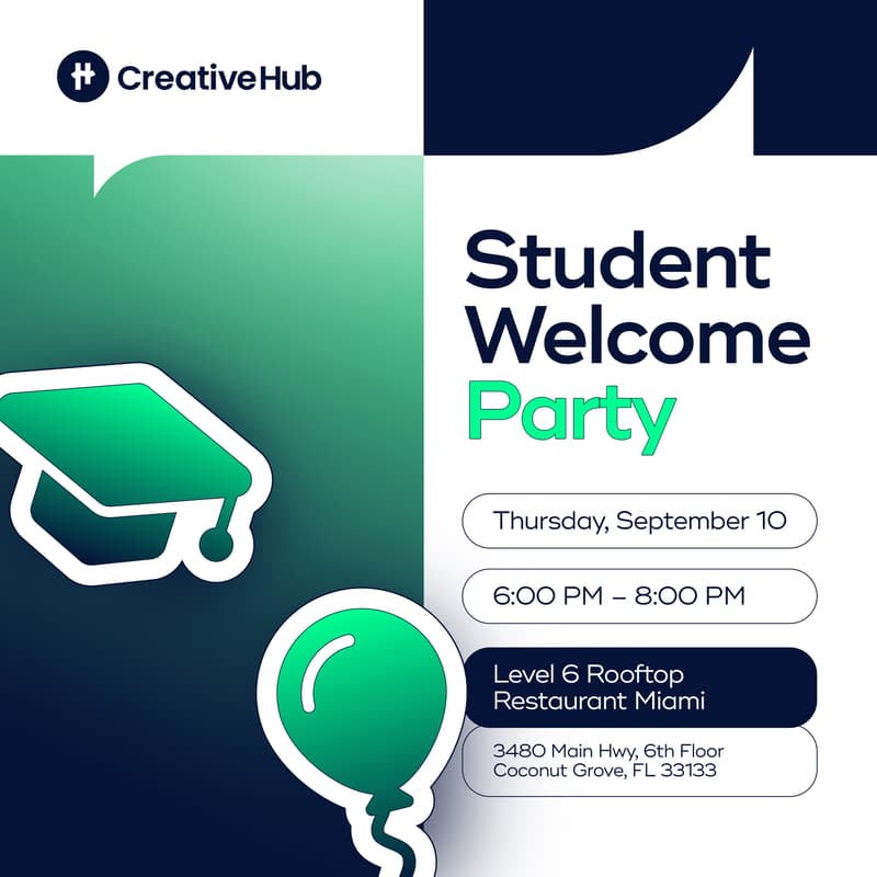 Cover Image for Creative Hub Student Welcome Party 🎉
